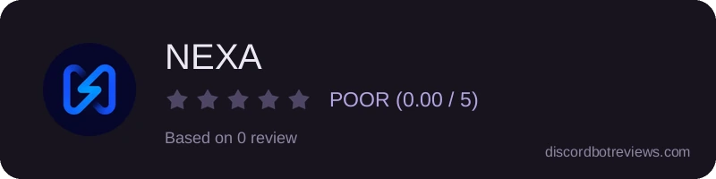 Rating widget preview for NEXA