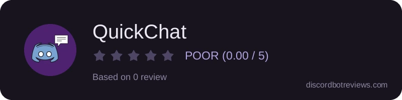 Rating banner for QuickChat