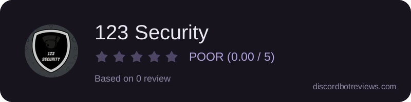 Rating widget preview for 123 Security