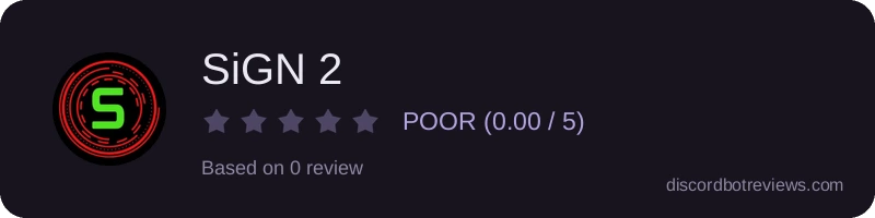 Rating widget preview for SiGN 2