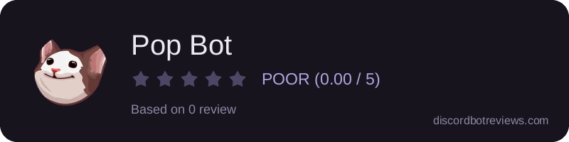 Rating widget preview for Pop Bot