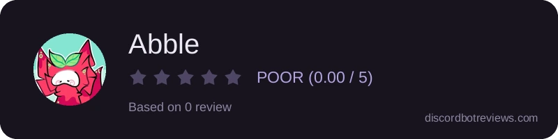 Rating widget preview for Abble