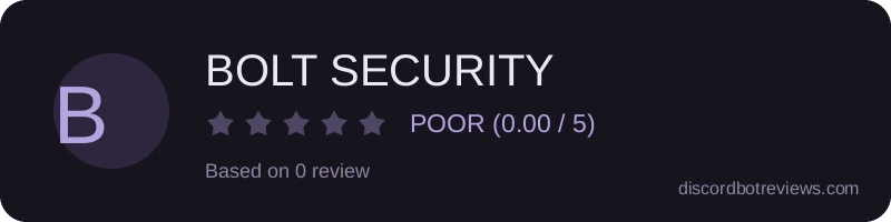 Rating widget preview for BOLT SECURITY