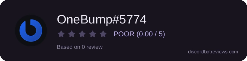 Rating widget preview for OneBump#5774
