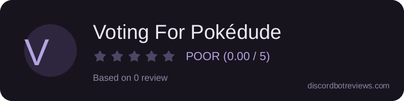 Rating widget preview for Voting For Pokédude 