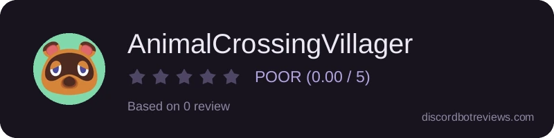 Rating widget preview for AnimalCrossingVillager