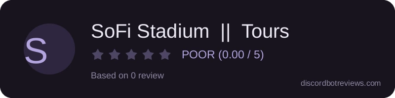 Rating widget preview for SoFi Stadium  ||  Tours 