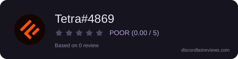 Rating widget preview for Tetra#4869