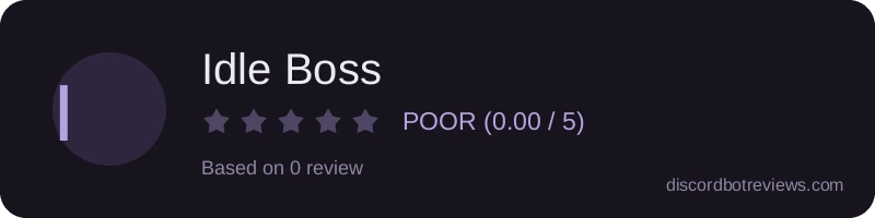 Rating widget preview for Idle Boss