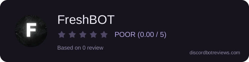 Rating widget preview for FreshBOT