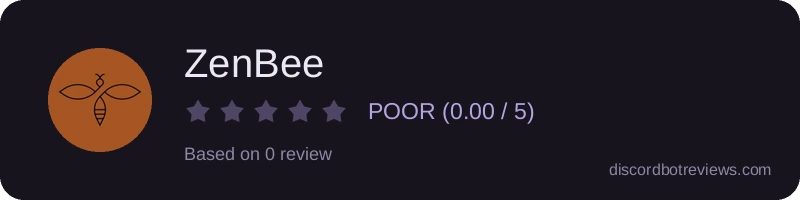 Rating widget preview for ZenBee