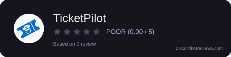 Rating widget preview for TicketPilot