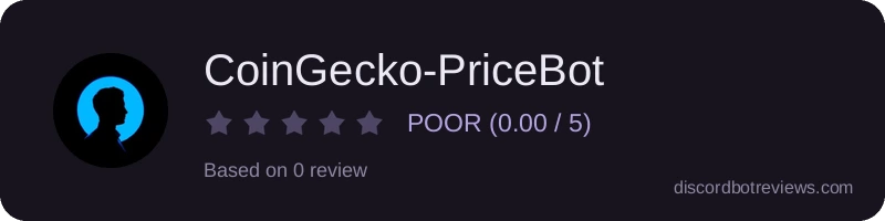Rating widget preview for CoinGecko-PriceBot