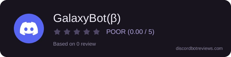 Rating widget preview for GalaxyBot(β)