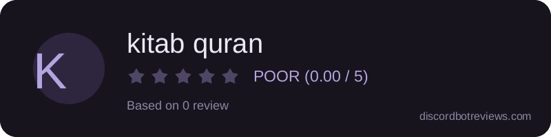 Rating widget preview for kitab quran