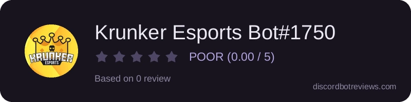 Rating widget preview for Krunker Esports Bot#1750
