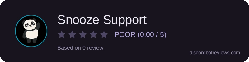 Rating widget preview for Snooze Support