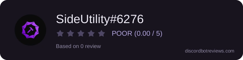 Rating widget preview for SideUtility#6276