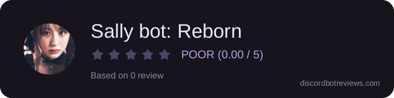 Rating widget preview for Sally bot: Reborn