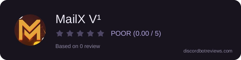 Rating widget preview for MailX V¹