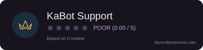 Rating banner for KaBot Support