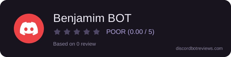 Rating widget preview for Benjamim BOT