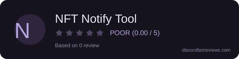 Rating widget preview for NFT Notify Tool