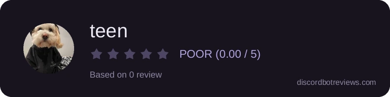 Rating widget preview for teen