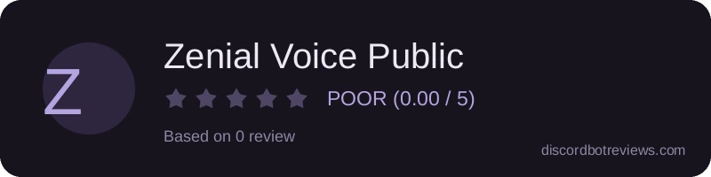 Rating widget preview for Zenial Voice Public