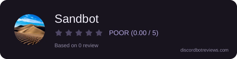 Rating widget preview for Sandbot