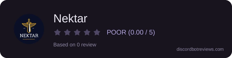 Rating widget preview for Nektar