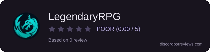 Rating widget preview for LegendaryRPG