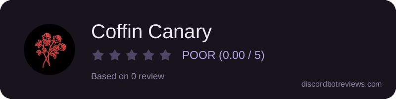 Rating widget preview for Coffin Canary