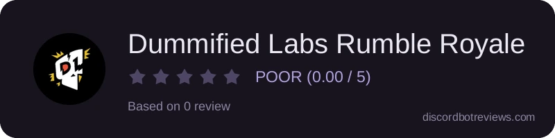 Rating widget preview for Dummified Labs Rumble Royale