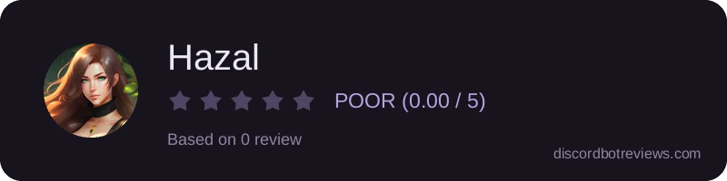 Rating widget preview for Hazal