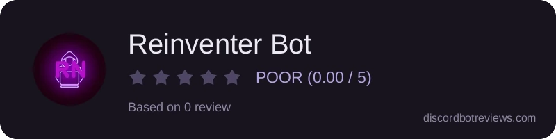 Rating widget preview for Reinventer Bot