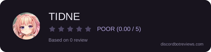 Rating widget preview for TIDNE