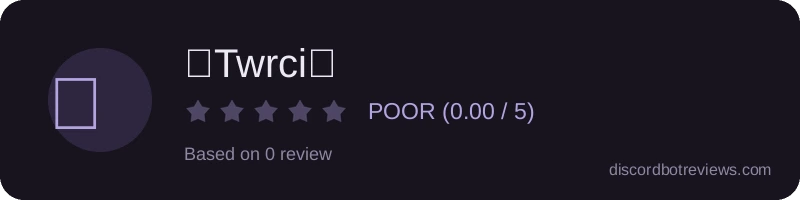 Rating widget preview for 👑Twrci👑