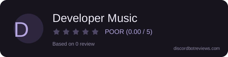 Rating widget preview for Developer Music