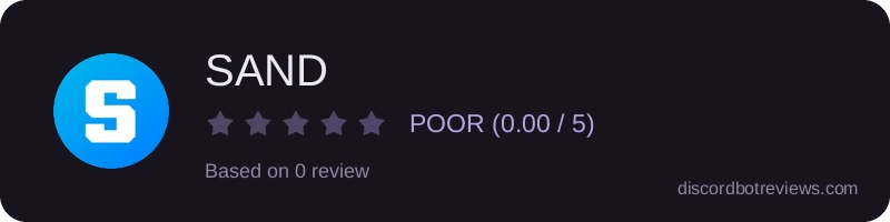 Rating widget preview for SAND