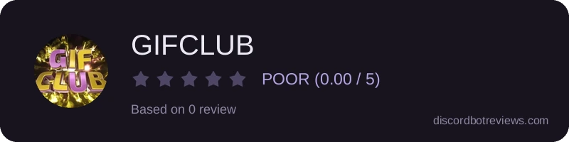 Rating widget preview for GIFCLUB
