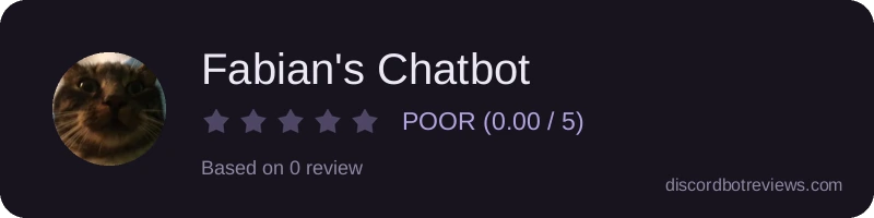 Rating banner for Fabian's Chatbot