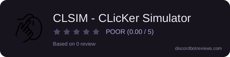 Rating widget preview for CLSIM - CLicKer Simulator