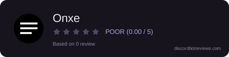 Rating widget preview for Onxe