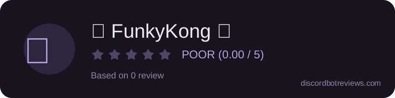 Rating widget preview for ☭ FunkyKong 🍌