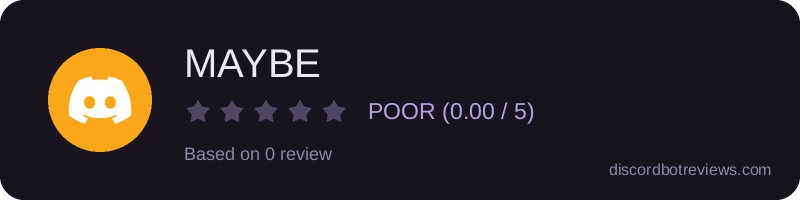 Rating widget preview for MAYBE