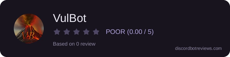 Rating widget preview for VulBot