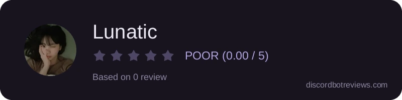 Rating widget preview for Lunatic