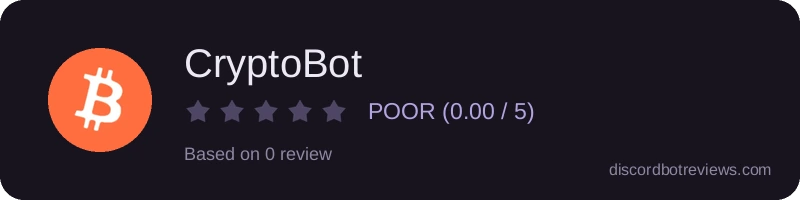 Rating widget preview for CryptoBot