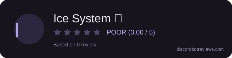 Rating widget preview for Ice System 🌟
